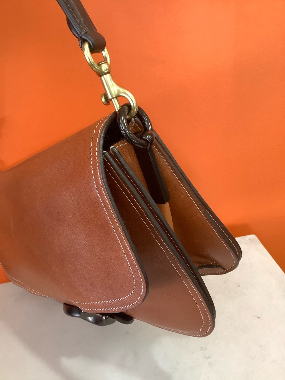 Cognac Coach Handbag - Picture 5 of 15
